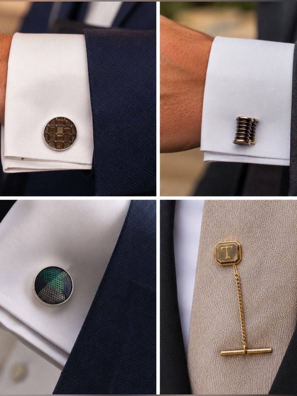 Cufflinks LOT w Tie Pin Vintage -flawed- **2 for 20**